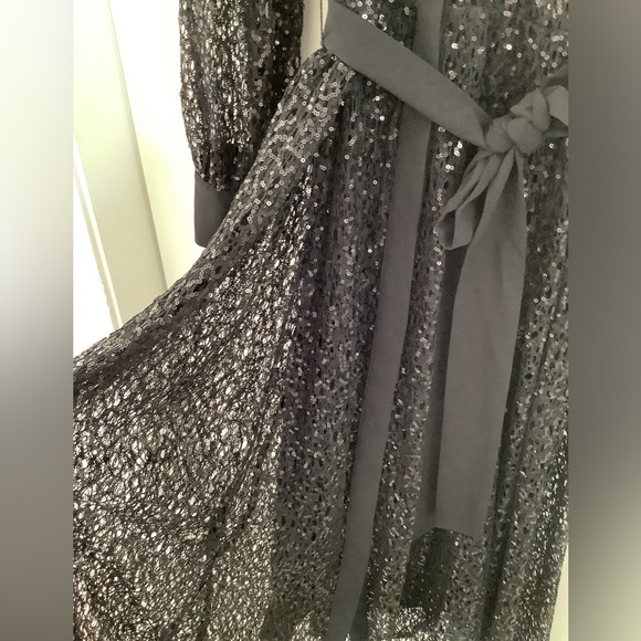🆕 Women's Button-Front A-Line Sequin Lace Dress. - Picture 16 of 17